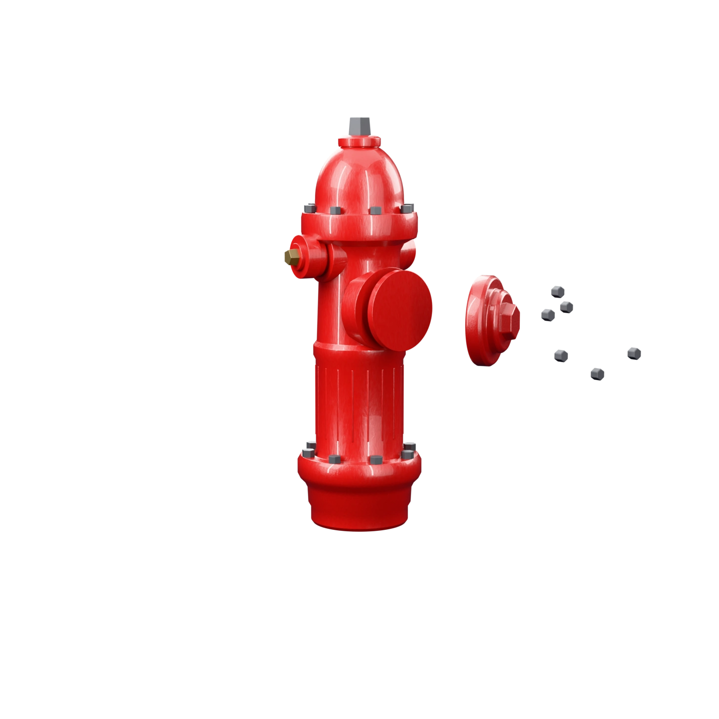 Exploded component view of a PulseTech fire hydrant